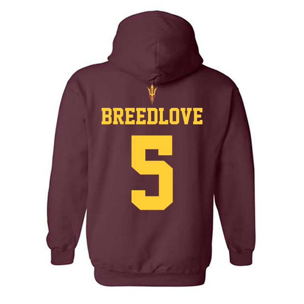 Arizona State - NCAA Football : Kyndrich Breedlove - Generic Shersey Hooded Sweatshirt-1