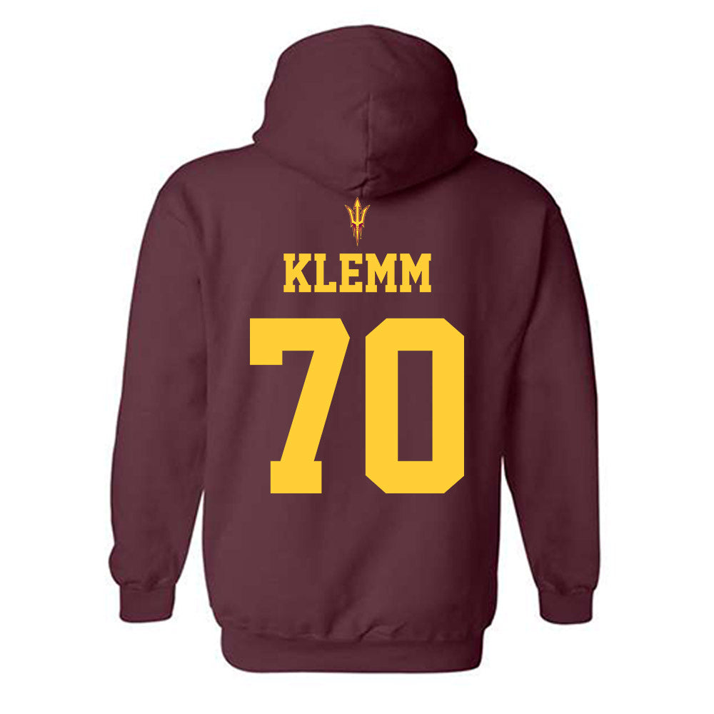 Arizona State - NCAA Football : Jalen Klemm - Generic Shersey Hooded Sweatshirt-1