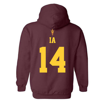 Arizona State - NCAA Football : Aaron Ia - Generic Shersey Hooded Sweatshirt-1
