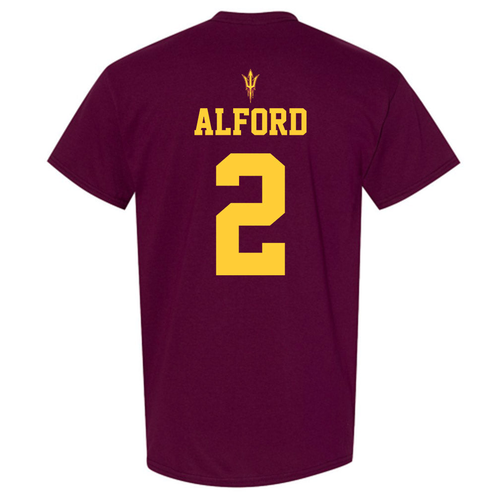 Arizona State - NCAA Football : Xavion Alford - Generic Shersey T-Shirt-1