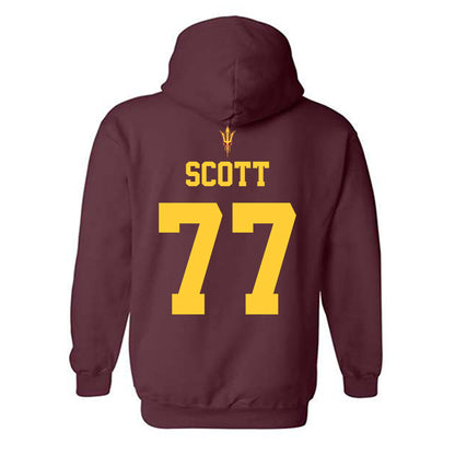 Arizona State - NCAA Football : Kyle Scott - Generic Shersey Hooded Sweatshirt-1
