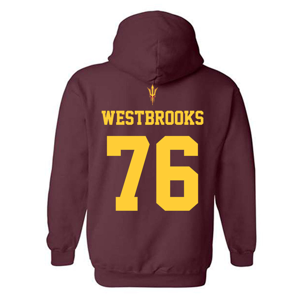 Arizona State - NCAA Football : Champ Westbrooks - Generic Shersey Hooded Sweatshirt-1