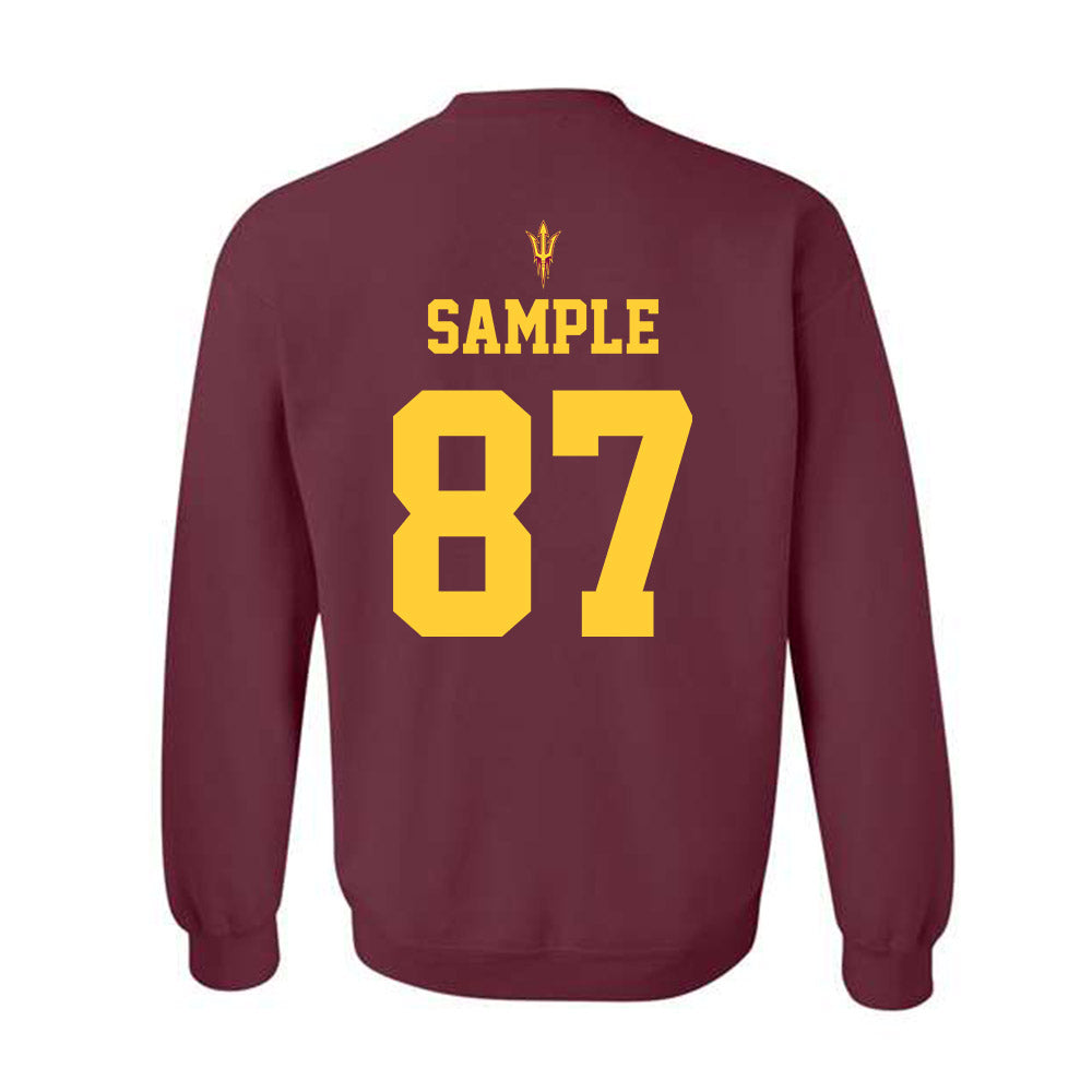 Arizona State - NCAA Football : Zechariah Sample - Generic Shersey Crewneck Sweatshirt-1