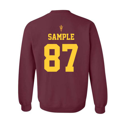 Arizona State - NCAA Football : Zechariah Sample - Generic Shersey Crewneck Sweatshirt-1