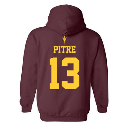 Arizona State - NCAA Football : Roman Pitre - Generic Shersey Hooded Sweatshirt-1