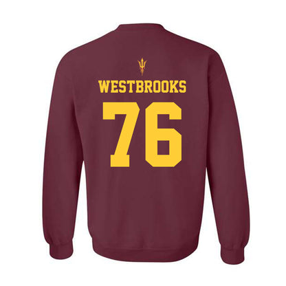 Arizona State - NCAA Football : Champ Westbrooks - Generic Shersey Crewneck Sweatshirt-1