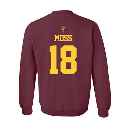 Arizona State - NCAA Football : Jalen Moss - Generic Shersey Crewneck Sweatshirt-1