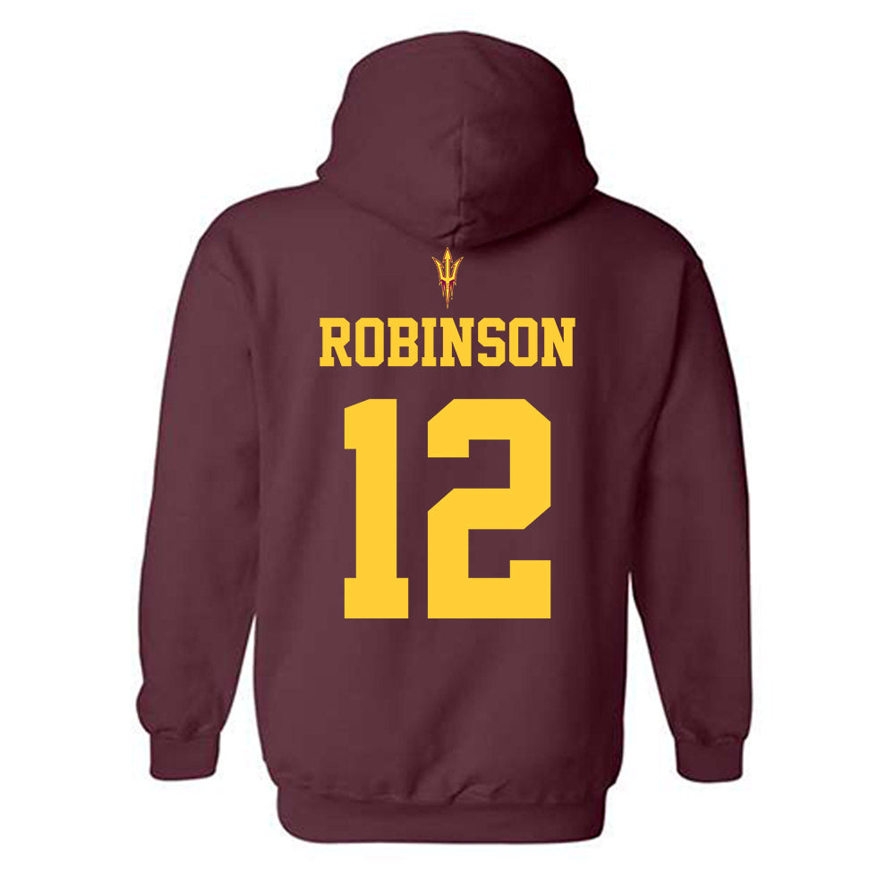 Arizona State - NCAA Football : Javan Robinson - Generic Shersey Hooded Sweatshirt-1