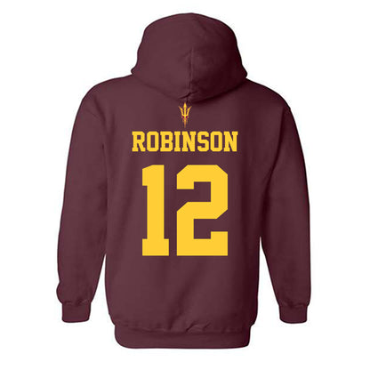 Arizona State - NCAA Football : Javan Robinson - Generic Shersey Hooded Sweatshirt-1