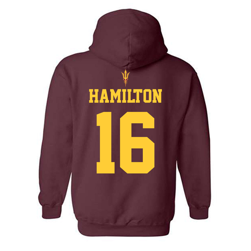 Arizona State - NCAA Football : Jaren Hamilton - Generic Shersey Hooded Sweatshirt-1
