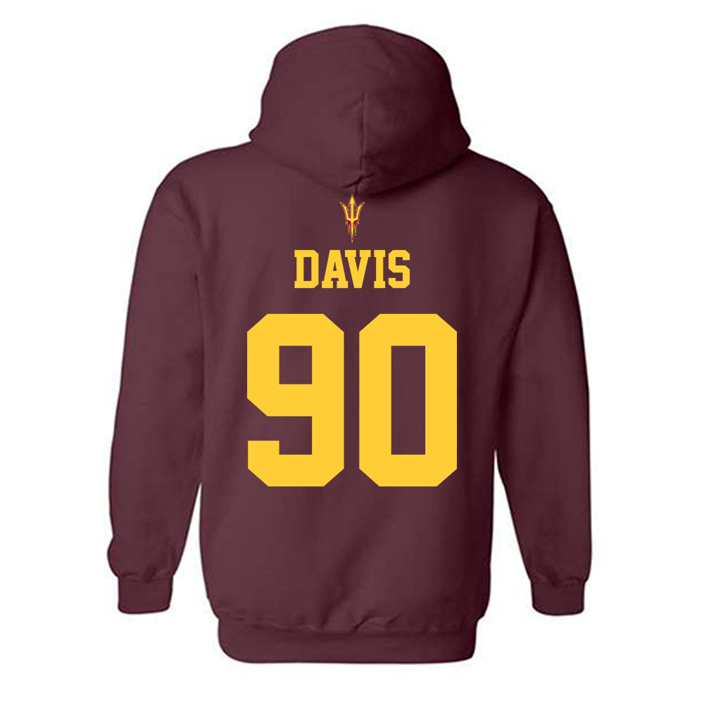 Arizona State - NCAA Football : Cade Davis - Generic Shersey Hooded Sweatshirt-1