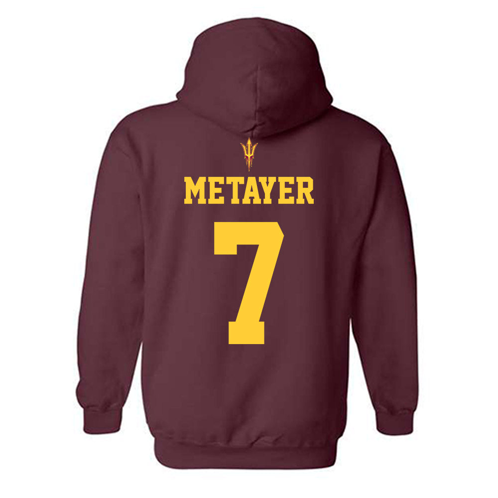 Arizona State - NCAA Football : Chamon Metayer - Generic Shersey Hooded Sweatshirt-1
