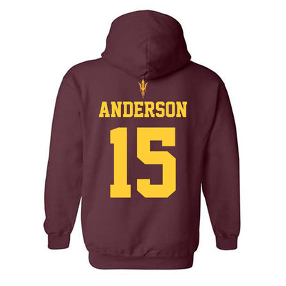 Arizona State - NCAA Football : Khamari Anderson - Generic Shersey Hooded Sweatshirt-1