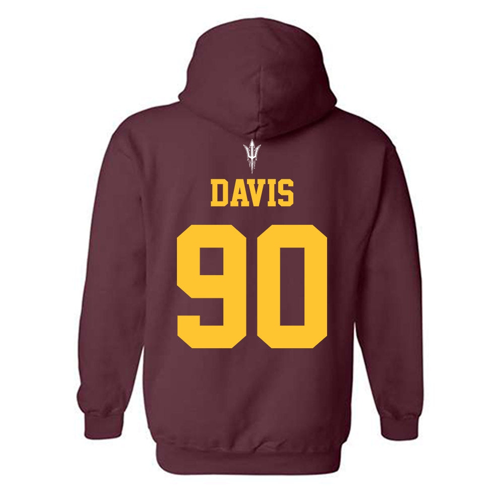 Arizona State - NCAA Football : Cade Davis - Generic Shersey Hooded Sweatshirt-1