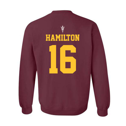 Arizona State - NCAA Football : Jaren Hamilton - Generic Shersey Crewneck Sweatshirt-1