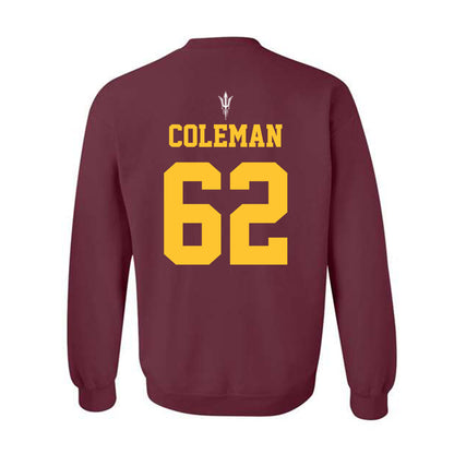 Arizona State - NCAA Football : Ben Coleman - Generic Shersey Crewneck Sweatshirt-1