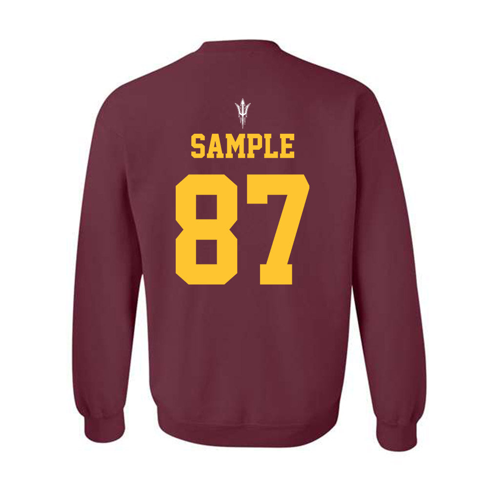 Arizona State - NCAA Football : Zechariah Sample - Generic Shersey Crewneck Sweatshirt-1