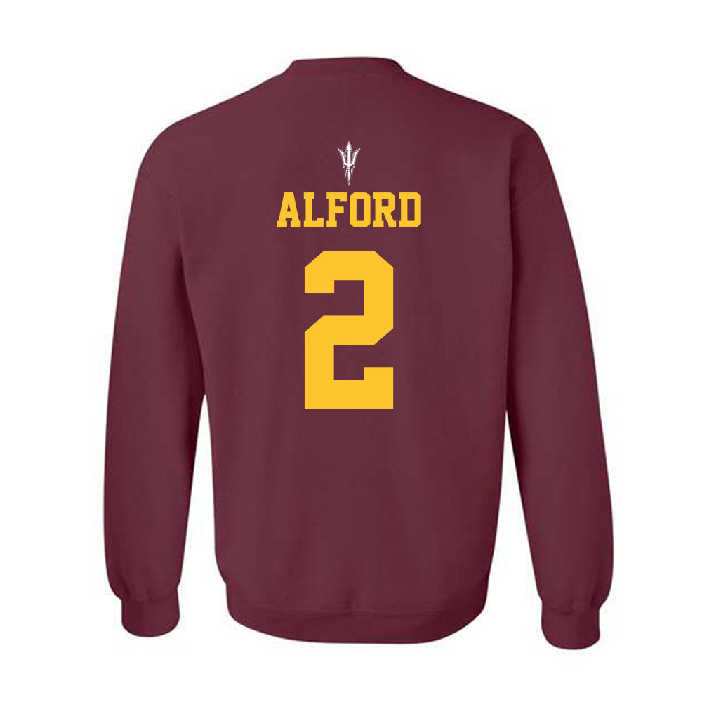 Arizona State - NCAA Football : Xavion Alford - Generic Shersey Crewneck Sweatshirt-1