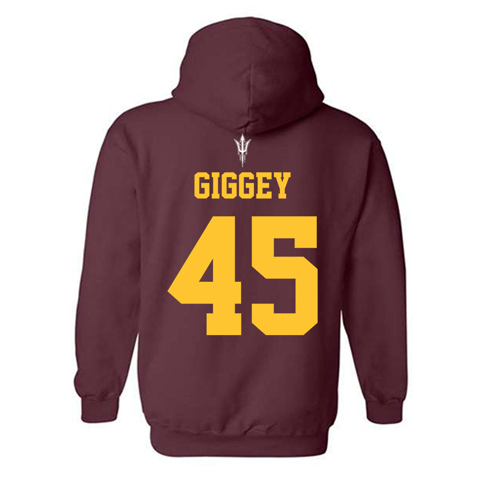 Arizona State - NCAA Football : James Giggey - Generic Shersey Hooded Sweatshirt-1
