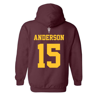 Arizona State - NCAA Football : Khamari Anderson - Generic Shersey Hooded Sweatshirt-1