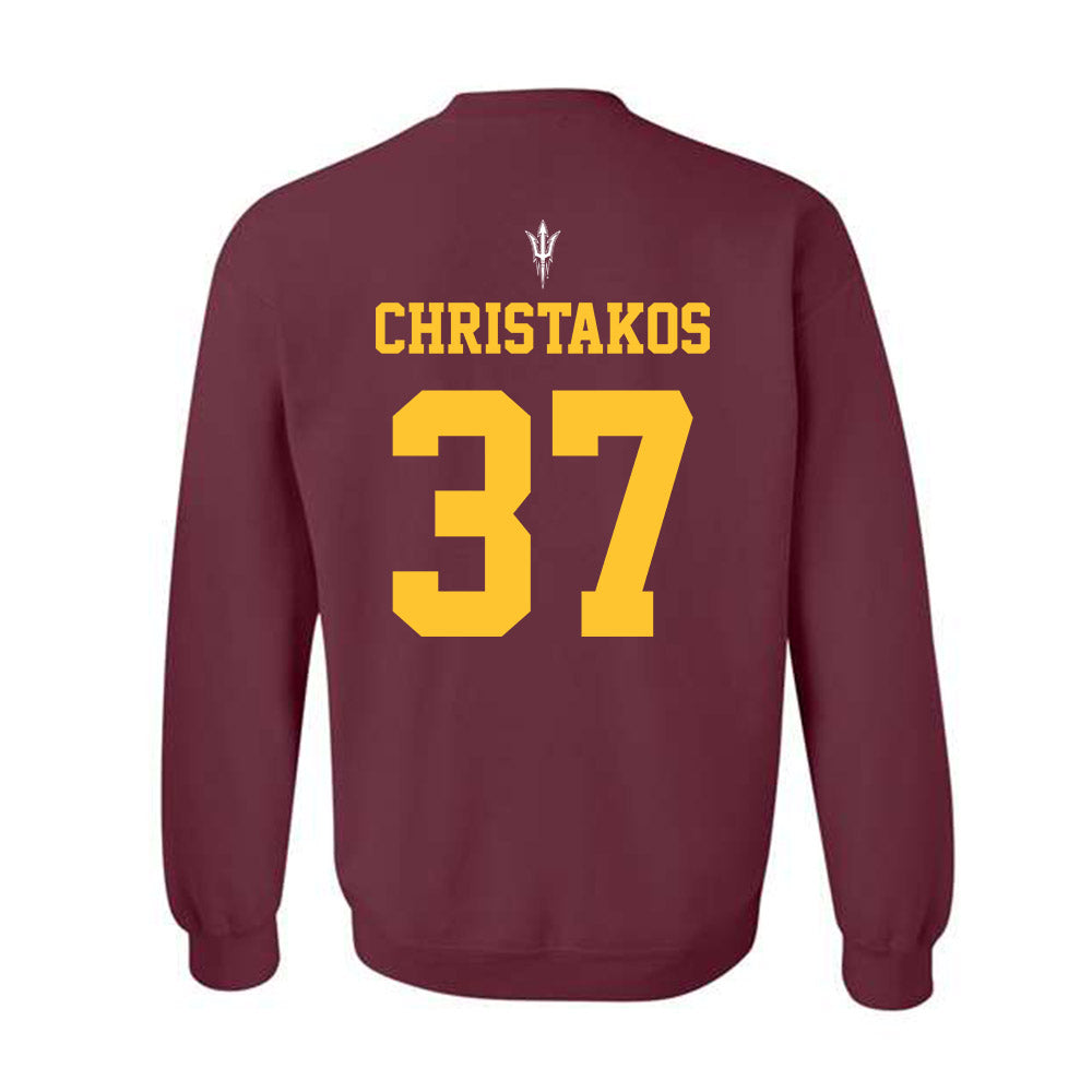 Arizona State - NCAA Football : Tommy Christakos - Generic Shersey Crewneck Sweatshirt-1