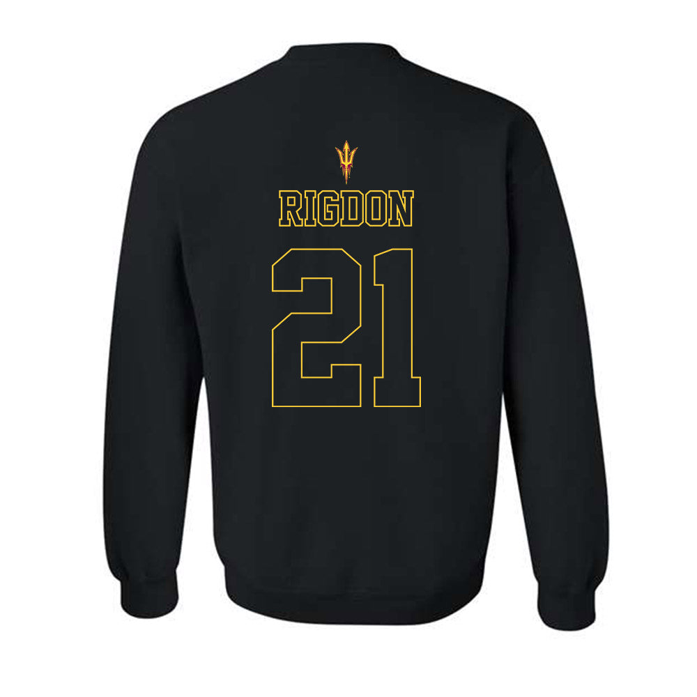 Arizona State - NCAA Football : Grayson Rigdon - Blackout Classic Shersey Crewneck Sweatshirt-1