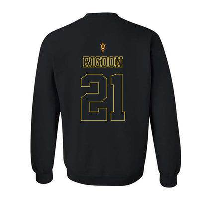 Arizona State - NCAA Football : Grayson Rigdon - Blackout Classic Shersey Crewneck Sweatshirt-1