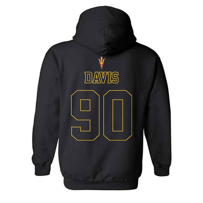 Arizona State - NCAA Football : Cade Davis - Blackout Classic Shersey Hooded Sweatshirt-1