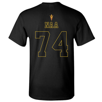 Arizona State - NCAA Football : Sean Na'a - Blackout Classic Shersey T-Shirt-1