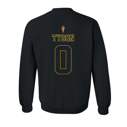 Arizona State - NCAA Football : Jordyn Tyson - Blackout Classic Shersey Crewneck Sweatshirt-1