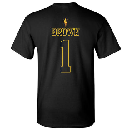 Arizona State - NCAA Football : Kyson Brown - Blackout Classic Shersey T-Shirt-1