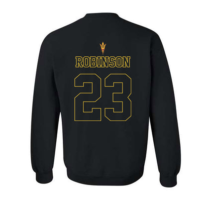 Arizona State - NCAA Football : Demarius Robinson - Blackout Classic Shersey Crewneck Sweatshirt-1