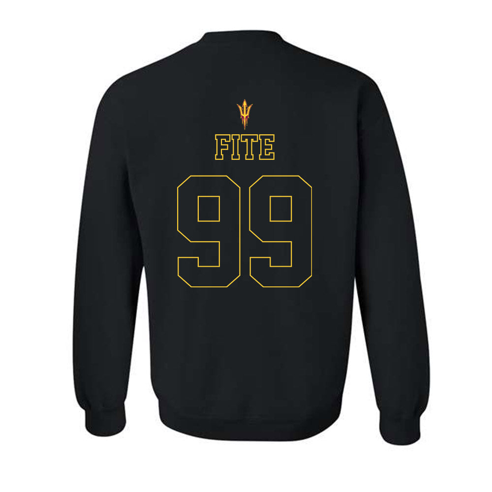 Arizona State - NCAA Football : CJ Fite - Blackout Classic Shersey Crewneck Sweatshirt-1