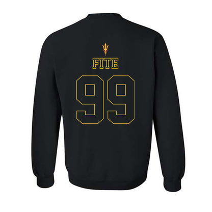 Arizona State - NCAA Football : CJ Fite - Blackout Classic Shersey Crewneck Sweatshirt-1