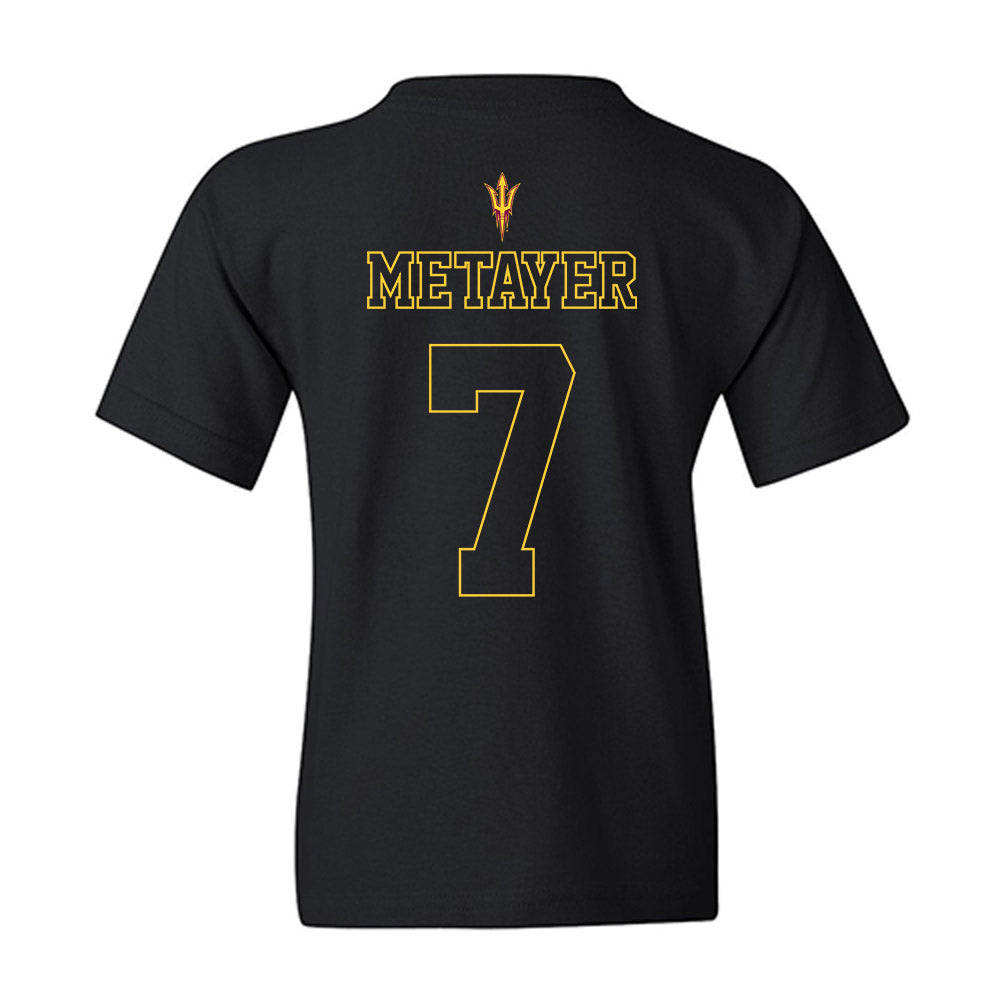 Arizona State - NCAA Football : Chamon Metayer - Blackout Classic Shersey Youth T-Shirt-1