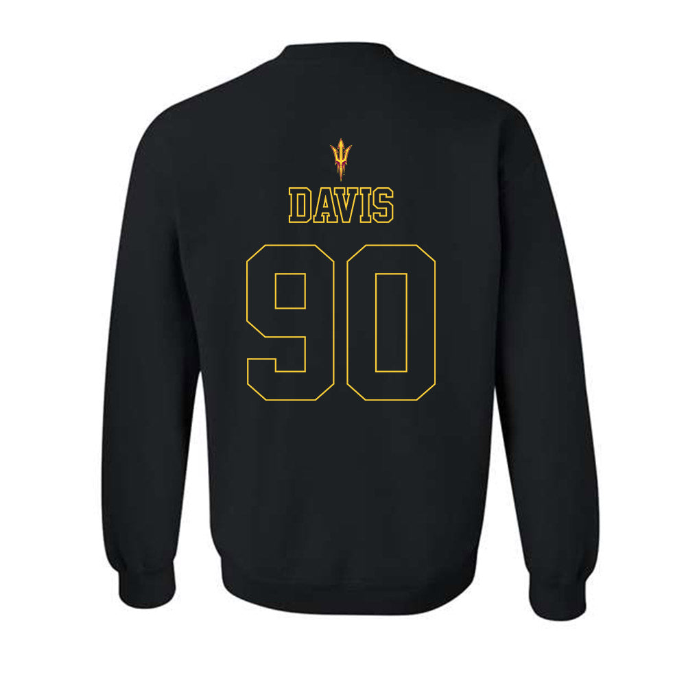 Arizona State - NCAA Football : Cade Davis - Blackout Classic Shersey Crewneck Sweatshirt-1