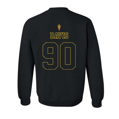 Arizona State - NCAA Football : Cade Davis - Blackout Classic Shersey Crewneck Sweatshirt-1