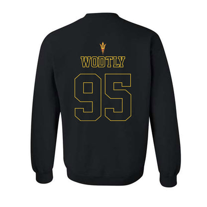 Arizona State - NCAA Football : Justin Wodtly - Blackout Classic Shersey Crewneck Sweatshirt-1