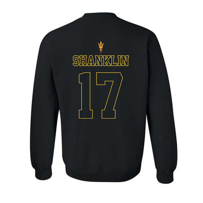 Arizona State - NCAA Football : Joshua Shanklin - Blackout Classic Shersey Crewneck Sweatshirt-1