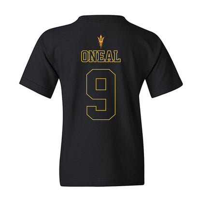 Arizona State - NCAA Football : Elijah ONeal - Blackout Classic Shersey Youth T-Shirt-1