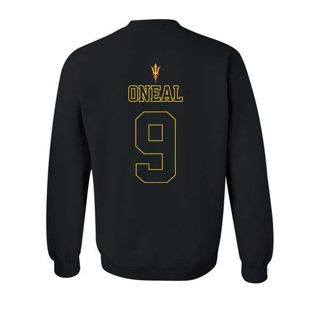 Arizona State - NCAA Football : Elijah ONeal - Blackout Classic Shersey Crewneck Sweatshirt-1