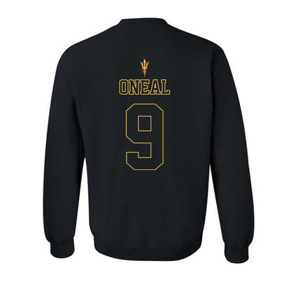 Arizona State - NCAA Football : Elijah ONeal - Blackout Classic Shersey Crewneck Sweatshirt-1