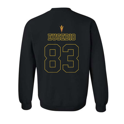 Arizona State - NCAA Football : Derek Eusebio - Blackout Classic Shersey Crewneck Sweatshirt-1