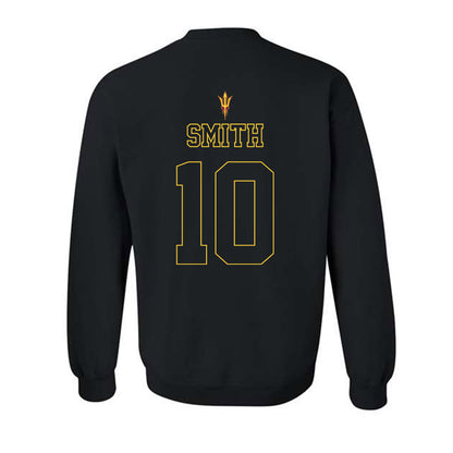 Arizona State - NCAA Football : Clayton Smith - Blackout Classic Shersey Crewneck Sweatshirt-1