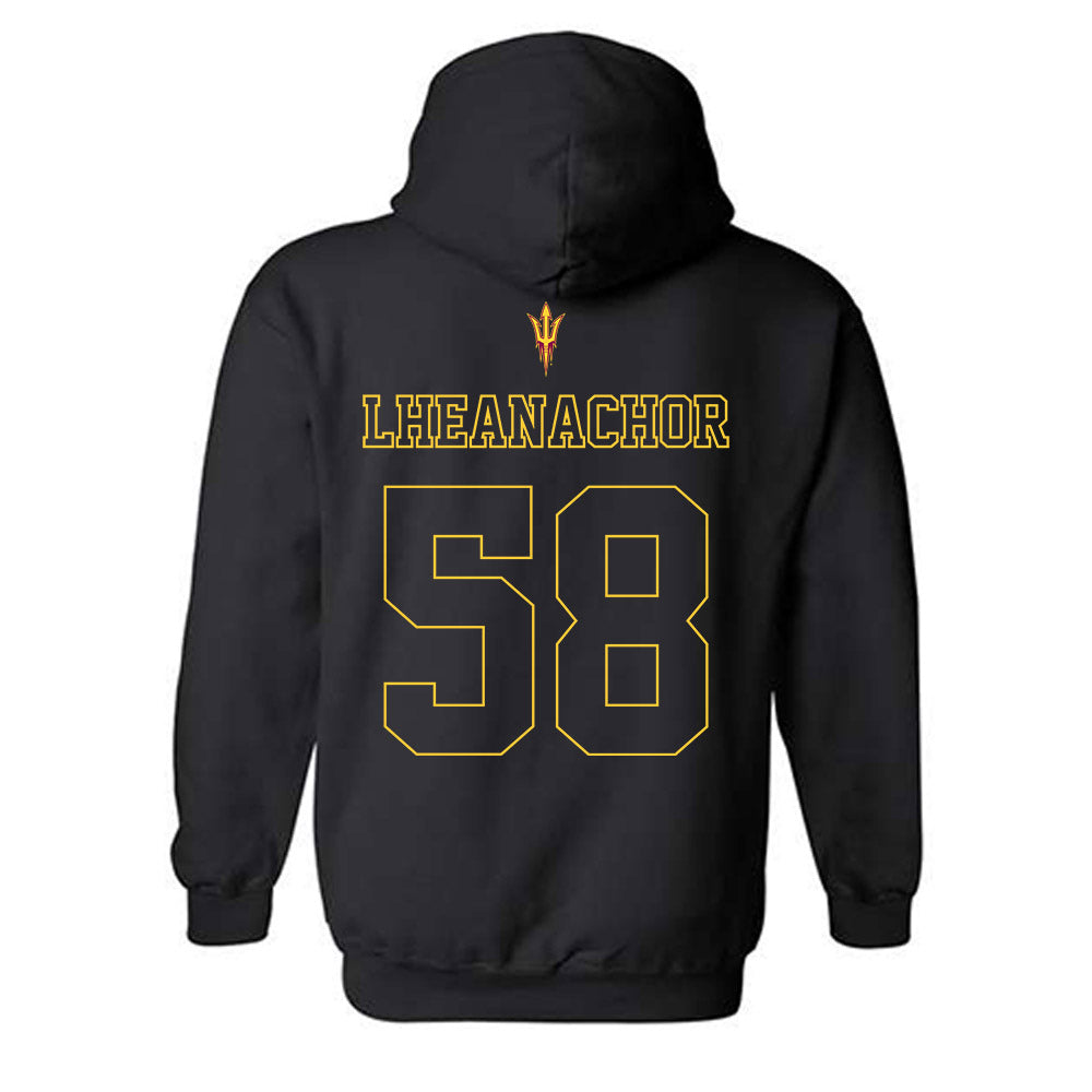 Arizona State - NCAA Football : Maxwell Lheanachor - Blackout Classic Shersey Hooded Sweatshirt-1