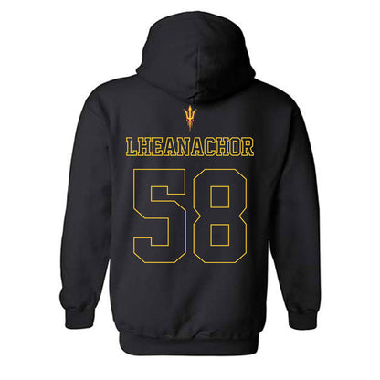 Arizona State - NCAA Football : Maxwell Lheanachor - Blackout Classic Shersey Hooded Sweatshirt-1