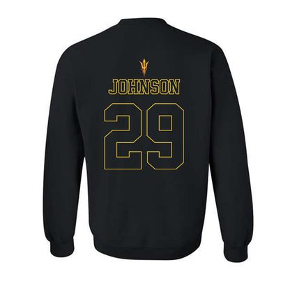 Arizona State - NCAA Football : Plas Johnson - Blackout Classic Shersey Crewneck Sweatshirt-1
