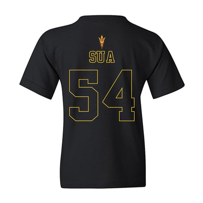 Arizona State - NCAA Football : Joey Su'a - Blackout Classic Shersey Youth T-Shirt-1