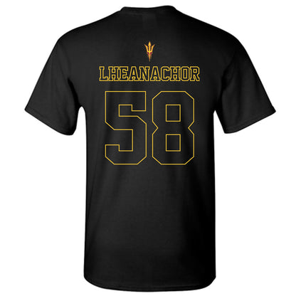 Arizona State - NCAA Football : Maxwell Lheanachor - Blackout Classic Shersey T-Shirt-1