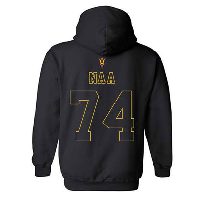 Arizona State - NCAA Football : Sean Na'a - Blackout Classic Shersey Hooded Sweatshirt-1